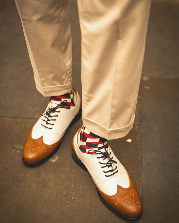 co respondent shoes white brown